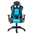 thumbnail image 3 of Topcobe Home Office PU Cuir Réglable Chaise de Bureau Pivotante, Bleu, 3 of 12