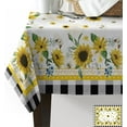 thumbnail image 6 of Summer Sunflower Tablecloth Rectangle/Oval Black and White Buffalo Plaid Rustic Table Cloth Outdoor Waterproof Tablecloths for Party Picnic Polyester Table Cover for Dining/Kitchen Decoration 60x84in, 6 of 6