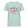 thumbnail image 3 of USA Flag 4th of July Independence Day American Flag Men Shirts Summer Deals Plus Size Short Sleeve Crew Neck Big and Tall Pullover Blouse Shirts for Men S-5XL, 3 of 4