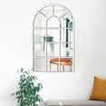 thumbnail image 6 of YWMJZEU Arched Window Wall Mirror, Decorative Wall Mirror, Modern Minimalist Wall Art, Window Pane Arch Mirror for Living Room, Farmhouse White, 6 of 9