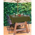 thumbnail image 3 of Dark Olive Green Outdoor Tablecloth with Umbrella Hole and Zipper, Solid Color Table Cover for Rectangle Tables Waterproof Tabletop Collection for Patio, Garden, Picnic, Camping 60 x 120 inch, 3 of 6
