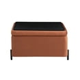 thumbnail image 6 of Studio Living Kingston Modern Large Storage Ottoman, Rust Velvet Fabric, 6 of 17