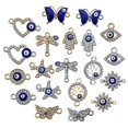thumbnail image 5 of [estilo Alatoire] 20 Pices De Diable Oeil Pendentif Papillon Toile De Mer Double Trou Connexion Pulsera Bricoler Soi-mme Collier Pendentif Bijoux, 5 of 5