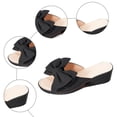 thumbnail image 6 of Dakaela Women's Dress Slide Sandals Suede Bow Wedge Slip on Walking Shoes Open Toe Backless Casual Mules Slippers for Summer Beach Vacation Size 6, 6 of 7