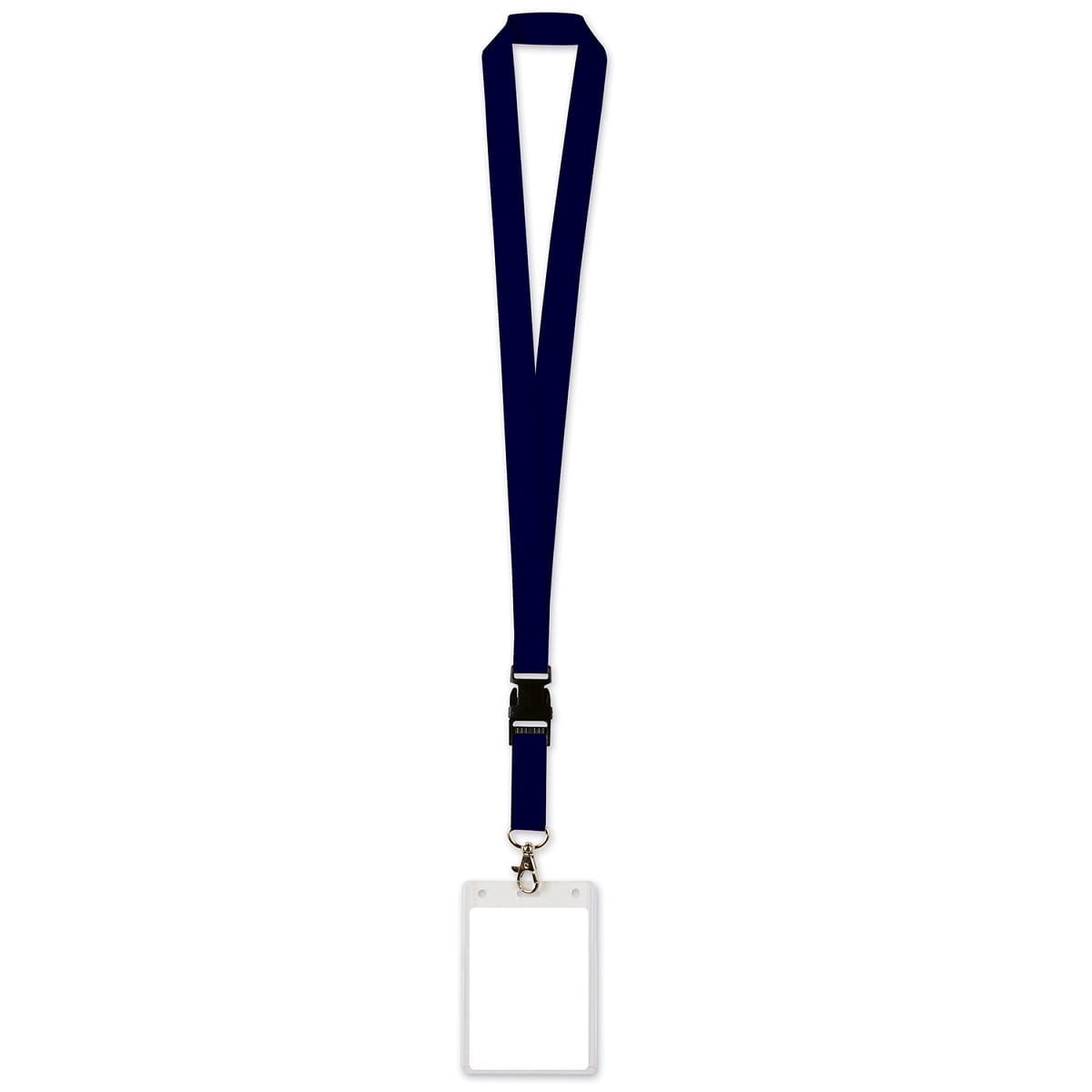 Beistle Pack of 12 Jet Black Lanyards with Detachable Clips and Card Holders 25"
