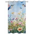 thumbnail image 2 of nqOlkjepod Outdoor Curtains for Patio Waterproof, Spring Floral Outdoor Privacy Panels Grommet, Summer Botanical Hummingbird Blackout Outside Curtains for Porch/Cabana/Pergola 54"x95", 1 Panel, 2 of 8