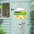 thumbnail image 2 of Door Hanging Decoration - Household Doorplate - Color Sunflower Welcome To The Wall Decoration Family Office Kitchen Farmhouse Classroom Round Wall Mounted Summer Summer - 1Pc Sign, 2 of 4