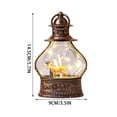 thumbnail image 3 of Christmas Decorations Indoor Outdoor Under 10$ Clearance! Christmas LED Lantern Decor Ornament, Vintage Hanging Lamp with Santa Snowman Reindeer Inside, Warm Light Tabletop Home Party Decoration, 3 of 8