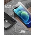 thumbnail image 4 of Amuoc Compatible with iPhone 12 Mini case, [ Military Grade ] with [ Glass Screen Protector] 15ft. Drop Tested Protective Case | Kickstand | 5.8 Inch - Black, 4 of 7