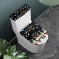thumbnail image 2 of HELLHERO Cows with Santa Hats by Fence Toilet Seat Covers Set, Washable Reusable Polyester Toilet Lid Covers Set, 2 of 8
