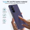 thumbnail image 4 of Compatible with Samsung Galaxy Z Fold 5 5G Case Mirror Leather Cover Wallet Slim Clear S-View Shockproof Thin Cover with Kickstand Anti-Scratch Protective Phone Case for Samsung Z Fold 5 5G, 4 of 14