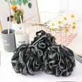 thumbnail image 4 of 4 Pack Black Bath Sponge Shower Loofahs Pouf Ball Nature Bamboo Charcoal Mesh Bulk Puffs Large, Shower Essential, 4 of 8