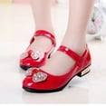thumbnail image 5 of Girls Dress Shoes Toddler Little Kid Flats Mary Jane School Bowknot Girl Party Ballerina Flat Shoes for Kids Red 28, 5 of 7