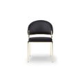 thumbnail image 4 of Ruby Contemporary style chair made with Metal Gold Legs in Black Color, 4 of 8