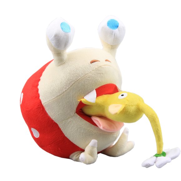 uiuoutoy Pikmin Rouge Bulborb Chappy et Jaune Pikmin Jouet en Peluche Poupée Rembourrée Ensemble de 2 Pcs