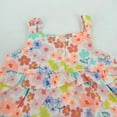 thumbnail image 3 of Carter's Baby Girls Multicolor Floral Ruffle Sleeveless Romper 6M, 3 of 3