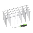thumbnail image 1 of 50 alfileres circulares para tela con gancho para jardín, grapas para el suelo, estacas para carpa, patio, leña, lona, ​​césped, cubierta vegetal., 1 of 8