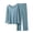 Blue, variant on Pajamas for Women Set 2 Piece Loungewear Set Long Sleeve Crew Neck Ruffle Top Elastic Waist Full Length Pant Light Soft Fall Indoor Women Clothings