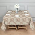thumbnail image 3 of Pioneer Flower Floral Print Pattern Square Tablecloth, Waterproof Wipeable Spillproof Washable Table Cover for Home Kitchen Party and Daily Decor 60"x60", 3 of 6