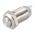 thumbnail image 1 of Interruptor de botón pulsador de metal momentáneo Unique Bargains con diámetro de montaje de 10mm 1NO 1NC COM DC 30V 24 x 13.5mm, 1 of 5