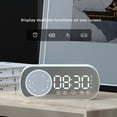 thumbnail image 5 of SHAR Multifunctional Smart Fm Radio Speaker Bluetooth Alarm Clock Mirror Clock (black), 5 of 5