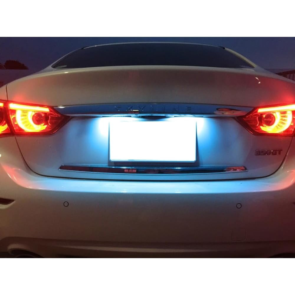 Aqua Ice Blue 18-SMD 3W Full LED License Plate Light Kit For Infiniti Q50, Nissan Juke Versa X-Trail Rogue Sport