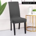 thumbnail image 2 of Unique Bargains Stretch Spandex Chair Cover for Dining Room Gray M, 2 of 8