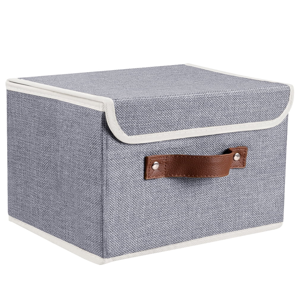 Honey Can Do Gray Plaid Large Collapsible Fabric Storage Bins With Handles  Set, 3ct.