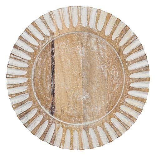 Chargers for Dinner Plates Designed to Accent Meals Beautiful Mango Wood Charger Plate 14 Set of 8 Avera Products and Decorate Your Tables 