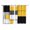 Yellow Gray Black, variant on Yellow Grey Black Kitchen Curtains 72 Inch Length, Retro White Geometric Middle Cenruty Grommet Top Bedroom Living Room Curtains, Light Filtering Cafe Curtain Drapes 2 Panels Set 104''x72''