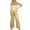 Khaki-G, variant on Penkiiy Women's Silk Satin Pajama 2 Piece Outfits Sleeveless Tank Crop Top And Wide Leg Pants Set With Pockets 2XL Khaki