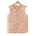 thumbnail image 4 of Gamivast Cropped Lightweight Quilted Puffer Vest Women Work V Neck Sleeveless Button Down Tank Tops Winter Warm Comfy Solid Color Jackets With Pockets, 4 of 4