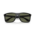 thumbnail image 6 of Ray-Ban Boyfriend Two Sunglasses with Polished Black Frames and Green Polarized Lenses, Size 60, 6 of 9