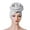 Silver, variant on African Turban Headwrap for Female Fashion Head Scarf Bonnet Hat Flower Turban Hat Ethnic Headcover Hat Nigerian Hat