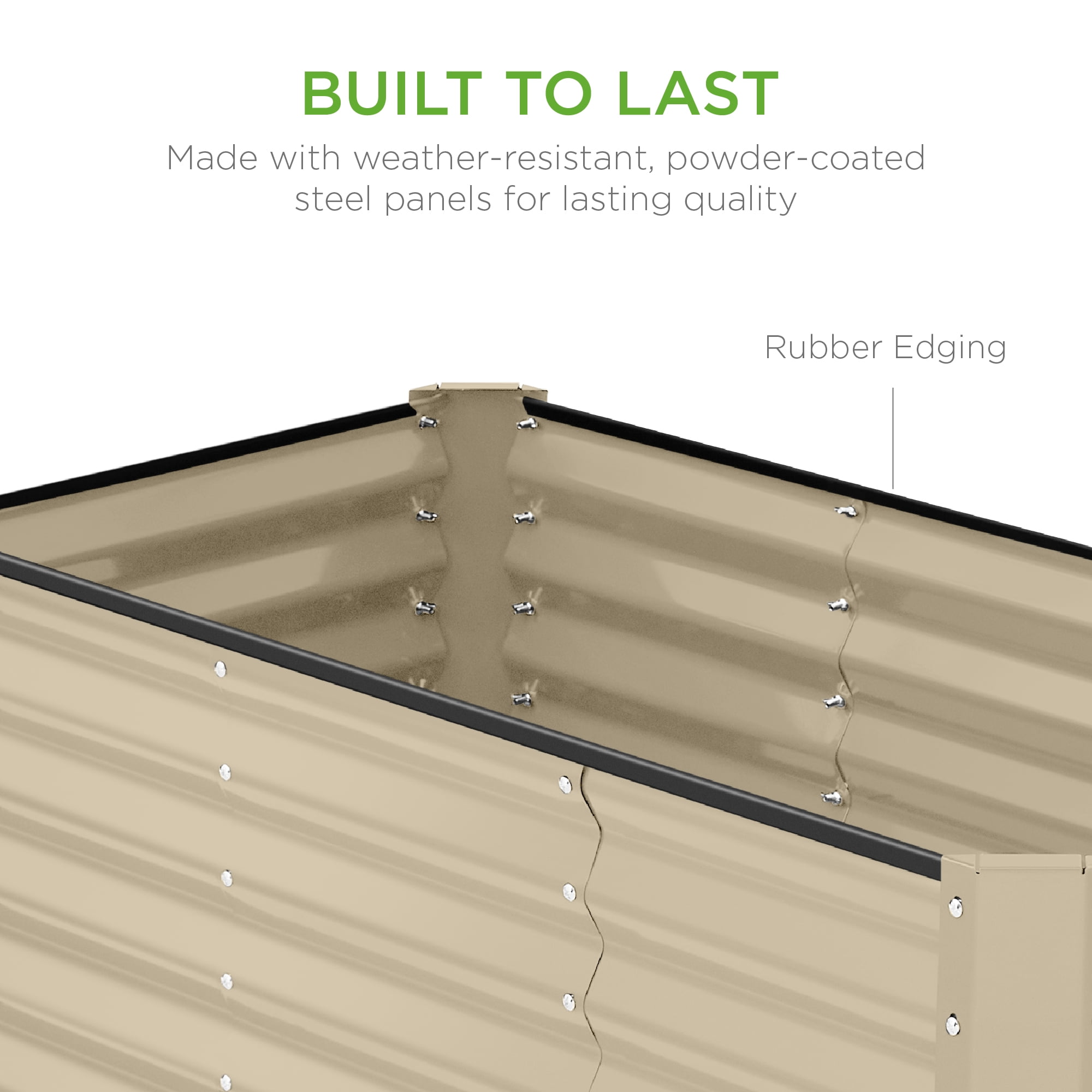 Best Choice Products Outdoor Metal Raised Garden Bed