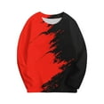 thumbnail image 5 of Cethrio Boys Long Sleeve Shirts, Pullover Casual Color Blocking Crewneck Spring Tops Red Size 8, 5 of 5