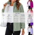 thumbnail image 3 of Annhoo Womens Fleece Full Zip Jackets Stand Collar Casual Solid Color Fall Winter Outerwear Coat with Pockets, 3 of 9