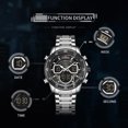 thumbnail image 5 of Mirar Reloj electrónico digital de cuarzo para hombre Modo de hora dual Fecha Semana Reloj despertador Retroiluminación 3ATM Impermeable Moda masculina Relojes deportivos Pulsera para la vi 1 1, 5 of 5