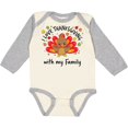 thumbnail image 3 of Inktastic I Love Thanksgiving with My Family-happy Turkey Boys or Girls Long Sleeve Baby Bodysuit, 3 of 5