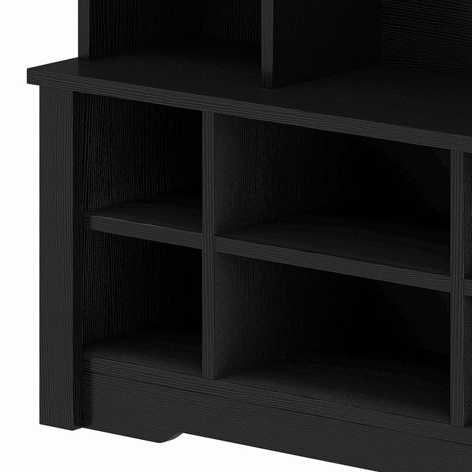Uforic 39" Hall Tree with Shoe Storage, Coat Rack with Bench for Entryway Corner Narrow Adjustable Shelf, Black