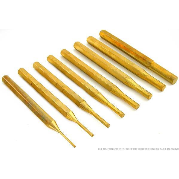 SE Punch Set, Brass 8pc 1/16 5/16