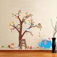 thumbnail image 4 of Un conjunto de pegatinas de pared monos elefante oso árbol flores Wall St, 4 of 5