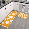 thumbnail image 2 of Orange Halloween Cute Ghosts Kitchen Rugs Sets Of 2,Anti Fatigue Kitchen Mat Rugs Non Slip Washable,Decorative Kitchen Floor Mats for Kitchen,Sink,Laundry,17"x30"+17"x47", 2 of 7