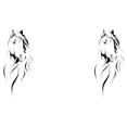 thumbnail image 3 of maskred Personalize Home Style Stunning Sticker Collection PVC Horse Head Wall Sticker Wall Decal Easy To Apply Remove black 2Set, 3 of 6