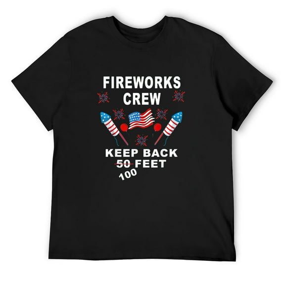 Mens Fireworks Crew Director Assistant Funny Fourth July Firework T-Shirt Black Small