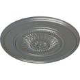 thumbnail image 3 of 41 1/8"OD x 2 1/2"P Large Floral Ceiling Medallion, Hand-Painted Silver, 3 of 6