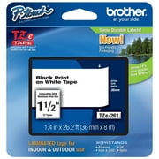 Angle View: Brother Printer TZE261 Laminated Black on White 1 .5 in. Tape