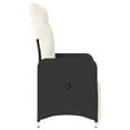 thumbnail image 4 of vidaXL Reclining Garden Chair Black, Cream White, 4 of 5