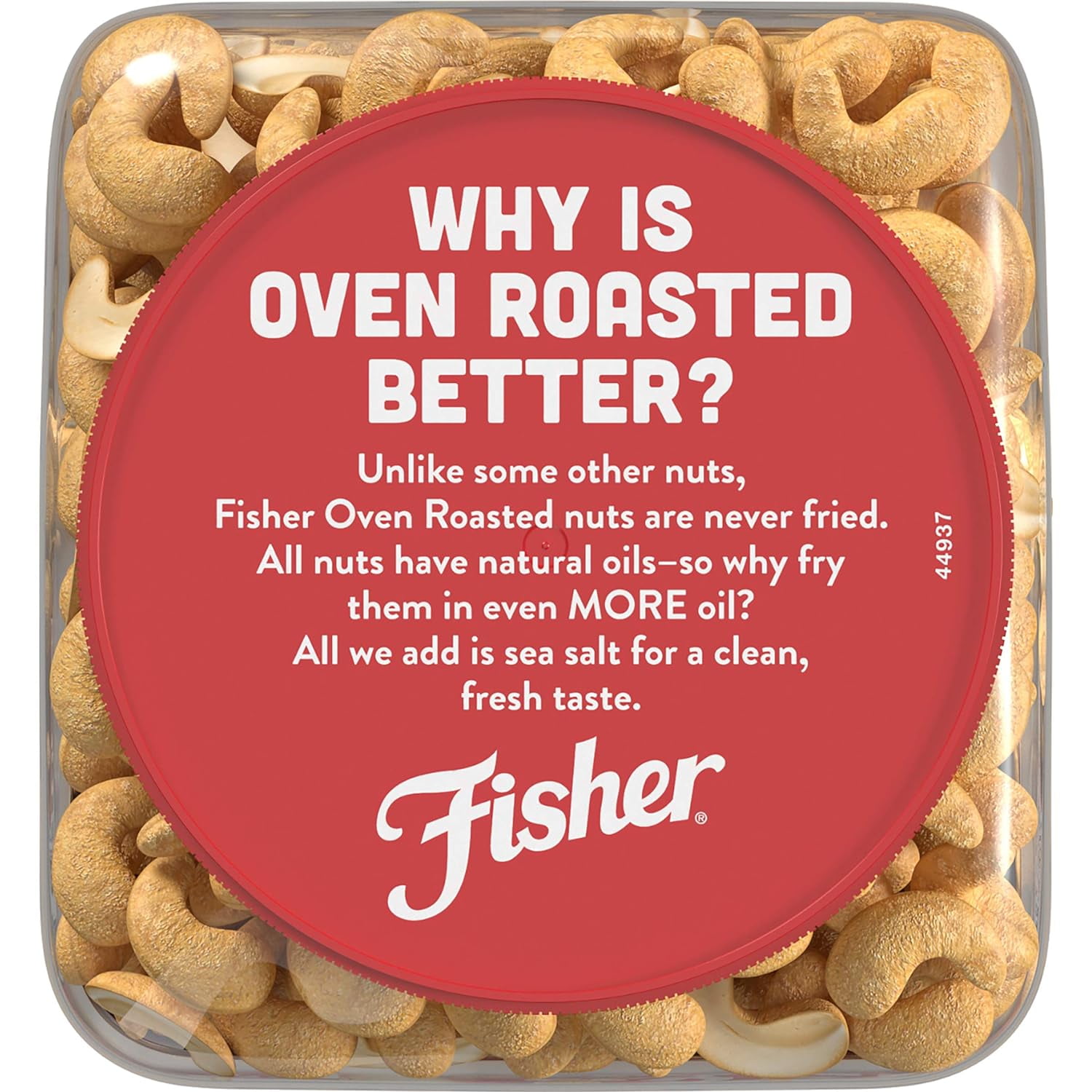 Fisher Oven Roasted Never Fried Whole Cashews, 24 oz.