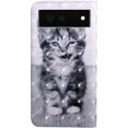 thumbnail image 3 of Case for Google Pixel 7 Case Wallet with Card Holders - Lovely Colorful Pattern PU Leather Flip Phone Case TPU Shell Folio Cover Women Men for Google Pixel 7 Smiley Cat, 3 of 14